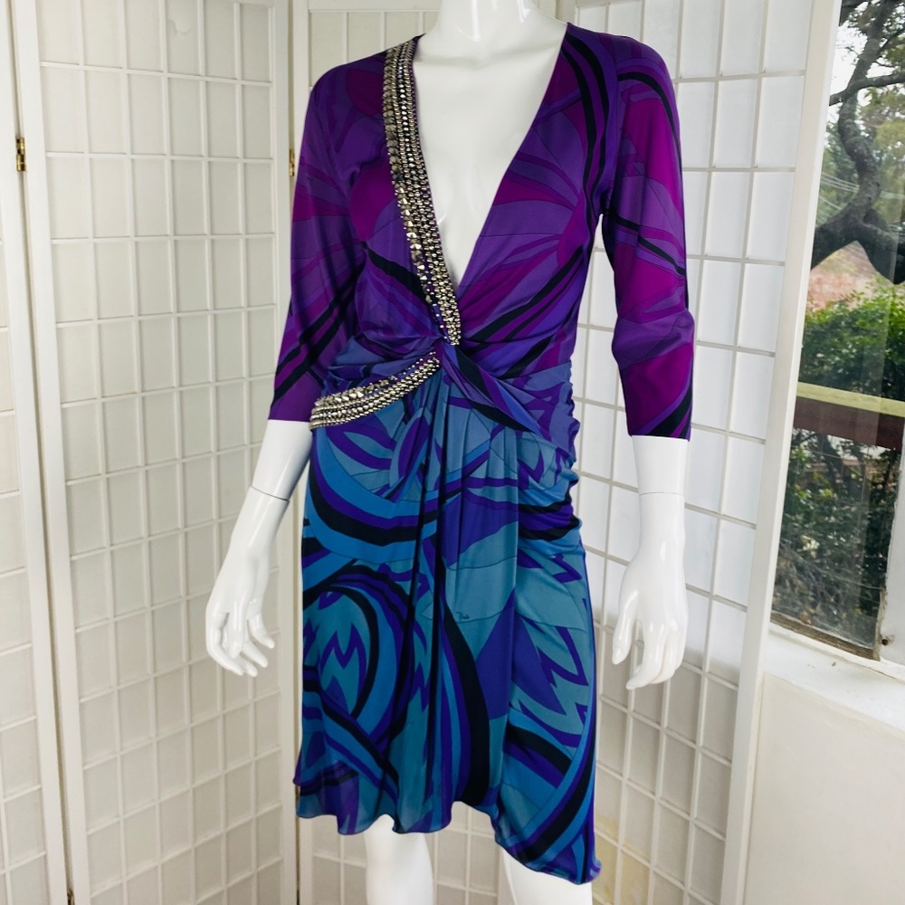 Emilio Pucci, Italy, Multi Color Printed Beaded J… - image 2